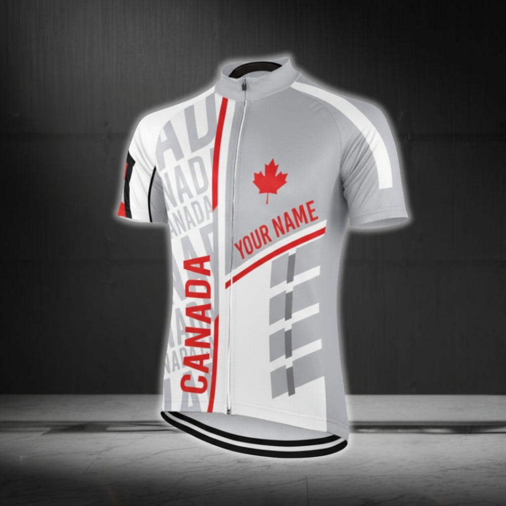 Custom Canada Cycling Short Sleeve Jersey Mens, Custom Patriotic Canada Cycling Jerseys CG0312
