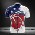 Pennsylvania Cycling Short Sleeve Jersey For Mens, Pennsylvania Cyling Jerseys CZ0128