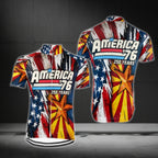 Custom Arizona USA Flag 250 Years Anniversary Cycling Short Sleeve Jersey For Men, Custom Arizona Patriotic Cycling Jerseys For 4th Of July CG0786