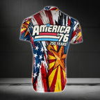 Custom Arizona USA Flag 250 Years Anniversary Cycling Short Sleeve Jersey For Men, Custom Arizona Patriotic Cycling Jerseys For 4th Of July CG0786