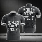 World's Okayest Cyclist Men's Cycling Jersey Short Sleeve, Funny Cycling Jerseys CG0187