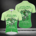 Cycling Solves Most Of My Problems Coffee Solves The Rest Men's Short Sleeve Cycling Jersey, Funny Coffee Cycling Jerseys For Mens CZ0083