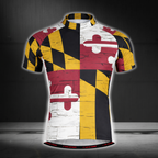 Maryland Flag Cycling Short Sleeve Jersey For Mens, Maryland Cycling Jerseys CZ0129