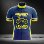 Grandpa Is My Name Cycling Is My Game Men's Cycling Short Sleeve Jersey, Funny Grandpa Cycling Jersey For Father Day CG0039