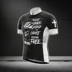 Flued By Grace Guid By Christ Riding Free Skull Cycling Short Sleeve Jersey For Men, Skull Christian Cycling Jersey CG0535