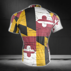 Maryland Flag Cycling Short Sleeve Jersey For Mens, Maryland Cycling Jerseys CZ0129