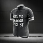 World's Okayest Cyclist Men's Cycling Jersey Short Sleeve, Funny Cycling Jerseys CG0187