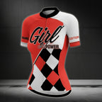 Custom Girl Power Cycling Short Sleeve Jersey For Women, Custom Cycling Jersey CZ0007