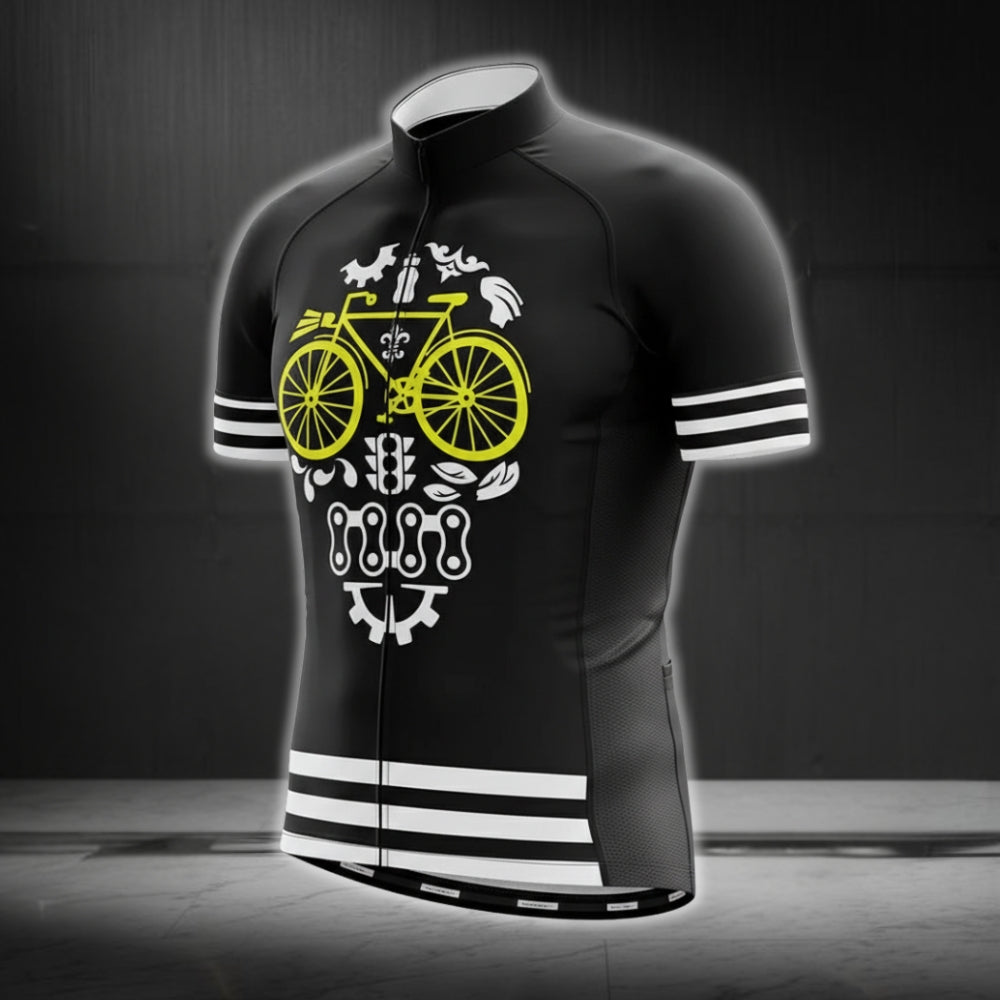 Men's Skull Cycling Short Sleeve Jersey, Skull Cycling Jerseys CG0241