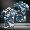 Dinosaur Blue Cycling Short Sleeve Jersey For Mens, Men's Dinosaur Cycling Jerseys CZ0041
