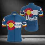 Custom Colorado Flag Cycling Short Sleeve Jersey For Mens, Custom Colorado Cycling Jersey CZ0044