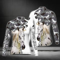 Women's Custom Appaloosa Horse Long Sleeve Cycling Jersey, Custom Horse Lovers Cycling Jersey For Ladies CG0788