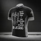 I Am A Man I Like Cycling And Believe In Jesus Cross Cycling Short Sleeve Jersey Mens, Faith Christian Cycling Jerseys CG0536