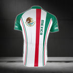 Custom Mexico Flag Short Sleeve Cycling Jersey For Men, Custom Mexico Cycling Jerseys CG0317
