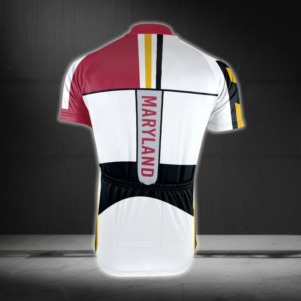 Custom Maryland Cycling Short Sleeve Jersey For Men, Custom Maryland Cycling Jerseys CG0318