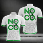 No CO2 Men's Green White Cycling Short Sleeve Jerseys, Eco Friendly Cycling Jerseys CG0191