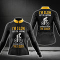 I'm Slow But I'm Lapping Everyone Sitting On The Couch Long Sleeve Cycling Jersey For Women, Women's Funny Cycling Jerseys CG0416