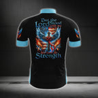 But The Lord Stood With Me And Gave Me Strength Cross USA Flag Cycling Short Sleeve Jersey For Men, Christian Faith Cycling Jerseys CG0538