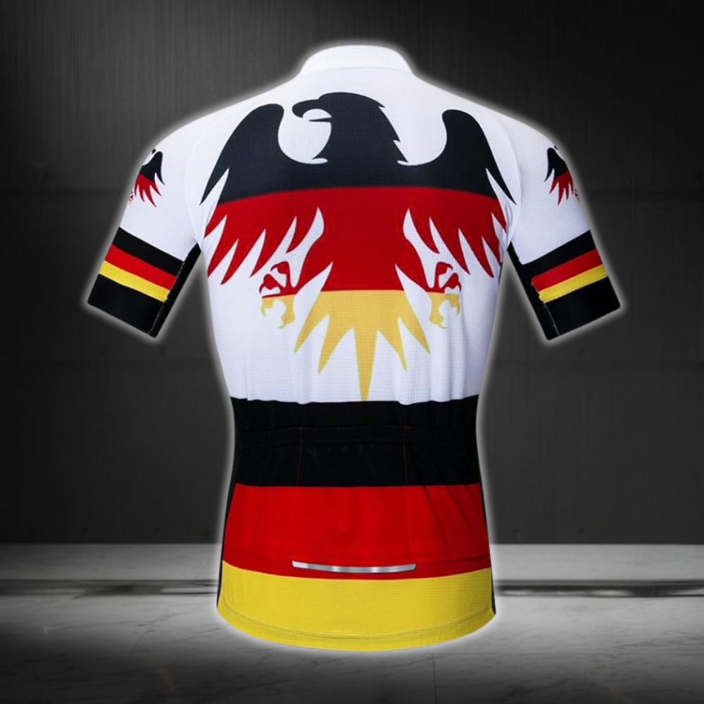 Germany Flag Men's Cycling Short Sleeve Jersey, Germany Cycling Jerseys For Mens CZ0132
