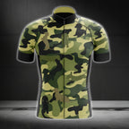 Camo Dachshund Cycling Short Sleeve Jersey For Men, Dachshund Cycling Jerseys CG0044