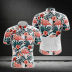 Tropical Flamingo Cycling Short Sleeve Men Jersey, Flamingo Cycling Jerseys CG0616