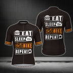 Eat Sleep Bike Repeat Men's Short Sleeve Cycling Jersey, Funny Cycling Jerseys CG0366
