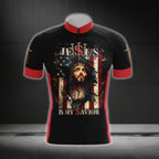 Jesus Is My Savior Short Sleeve Cycling Jersey For Men, Jesus Cycling Jerseys CG0539