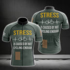 Stress Is Caused By Not Cycling Enough Men's Cycling Short Sleeve Jersey, Funny Cycling Jerseys CG0192
