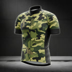 Camo Dachshund Cycling Short Sleeve Jersey For Men, Dachshund Cycling Jerseys CG0044