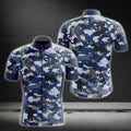 Blue Camo Wiener Dachshund Men's Cycling Jersey Short Sleeve, Dachshund Camo Cycling Jersey For Dog Lovers CG0045