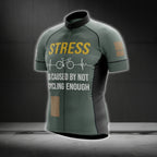 Stress Is Caused By Not Cycling Enough Men's Cycling Short Sleeve Jersey, Funny Cycling Jerseys CG0192