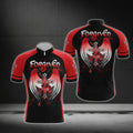 Black And Red Forgiven Cross Cycling Short Sleeve Men Jersey, Christian Cycling Jerseys CG0540