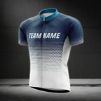 Blue And White Custom Team Cycling Short Sleeve Jersey For Men, Custom Cycling Jerseys CZ0079