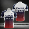 Blue Red And White Custom Team Cycling Short Sleeve Jersey For Mens, Custom Cycling Jerseys CZ0078