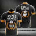 I Cycle Because I Really Like Beer Cycling Short Sleeve Jersey For Men, Beer Cycling Jerseys CG0046