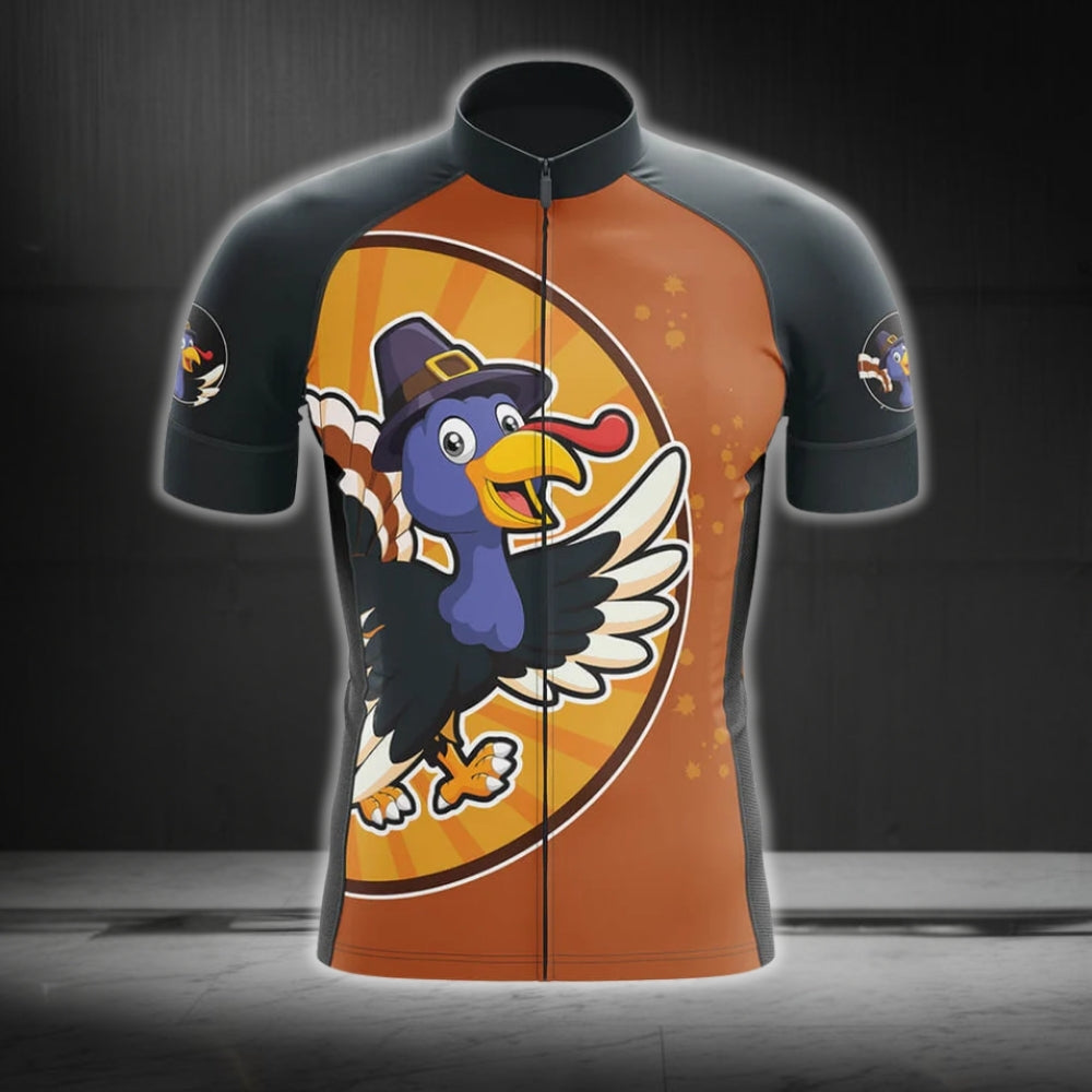 Turkey Thanksgiving Cycling Short Sleeve Jersey Men, Thanksgiving Cycling Jerseys CG0193