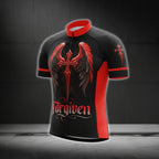 Black And Red Forgiven Cross Cycling Short Sleeve Men Jersey, Christian Cycling Jerseys CG0540