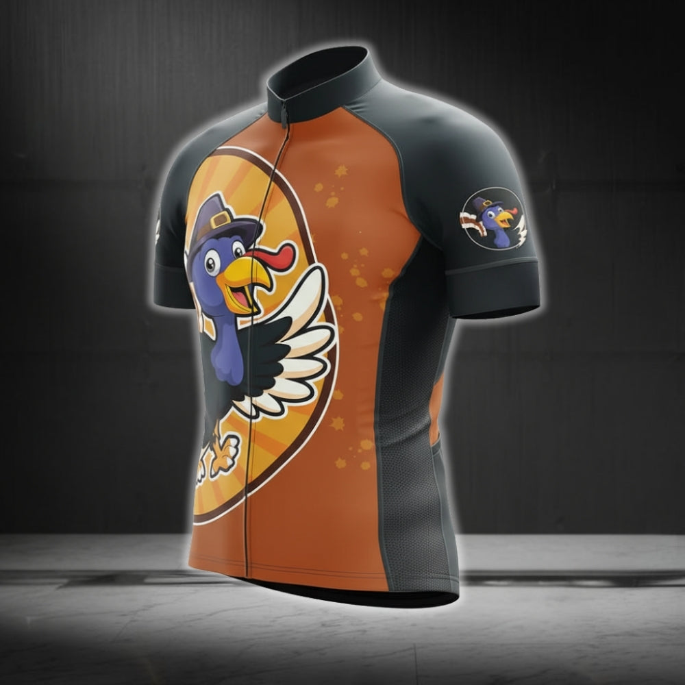 Turkey Thanksgiving Cycling Short Sleeve Jersey Men, Thanksgiving Cycling Jerseys CG0193