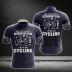 Yes I Do Have A Retirement Plan I Plan On Cycling Men's White Cycling Short Sleeve Jersey, Funny Retirement Cycling Jerseys CG0126