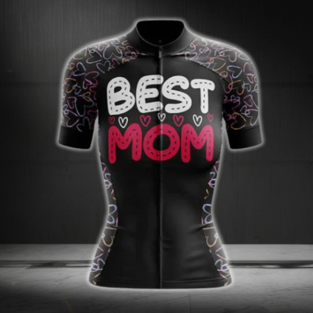 Best Mom Cycling Short Sleeve Jersey, Mom Cycling Jersey For Mother's Day CG0070