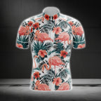 Tropical Flamingo Cycling Short Sleeve Men Jersey, Flamingo Cycling Jerseys CG0616