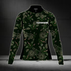 Custom Women's Floral Cycling Long Sleeve Jersey, Custom Cycling Jersey For Women CZ0008