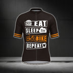 Eat Sleep Bike Repeat Men's Short Sleeve Cycling Jersey, Funny Cycling Jerseys CG0366