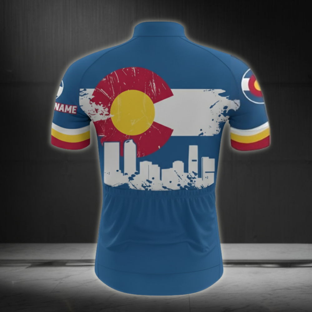 Custom Colorado Flag Cycling Short Sleeve Jersey For Mens, Custom Colorado Cycling Jersey CZ0044