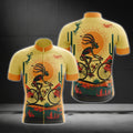 Yellow Kokopelli Cycling Jersey Short Sleeve Mens, Kokopelli Cycling Jerseys CG0419
