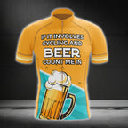 If It Involves Cycling And Beer Count Me In Cycling Short Sleeve Men's Jersey, Beer Cycling Jerseys CG0047