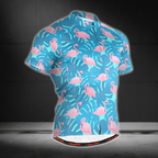 Flamingo Tropical Cycling Short Sleeve Jersey Mens, Flamingo Cycling Jerseys CZ0135