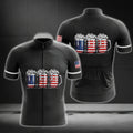 Beer American Flag Cycling Jersey Short Sleeve For Mens, Patriotic Beer Cycling Jerseys CG0048