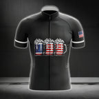Beer American Flag Cycling Jersey Short Sleeve For Mens, Patriotic Beer Cycling Jerseys CG0048
