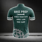 Bike Prep Check Your Nuts Apply Lube Ride Hard Men's Cycling Short Sleeve Jersey, Green Cycling Jerseys  CG0543